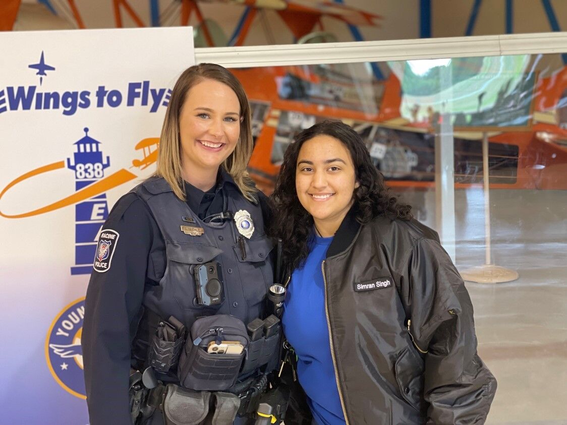 Officer Brooke Miehle and Simran Singh